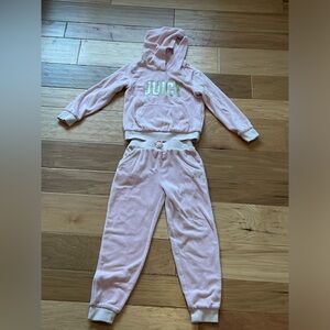 Juicy Couture Light Pink Tracksuit with Gold Accents